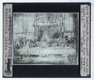 Rembrandt, Das letzte Abendmahl, nach Leonardo da Vinci (Zeichnung Lippm. I.99) (New York MMA 1975.1.794)