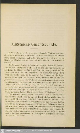 Allgemeine Gesichtspunkte
