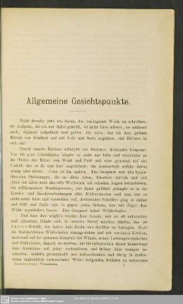 Allgemeine Gesichtspunkte