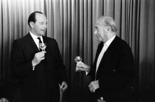 Freiburg: Zum roten Bären; 65. Geburtstag Dr. Rupert Gießler; Glückwunsch: Ministerpräsident Filbinger - Gießler