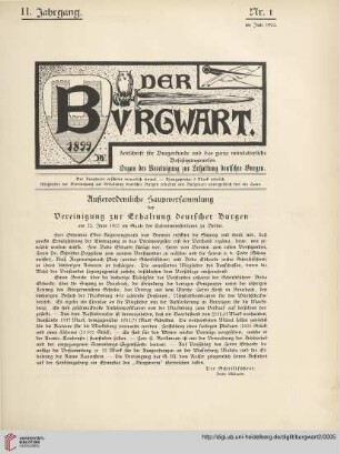 2: Außerordentliche Hauptversammlung der Vereinigung zur Erhaltung deutscher Burgen am 22. Juni 1900 im Saale des Cultusministeriums zu Berlin