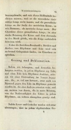 Gesang und Deklamation.