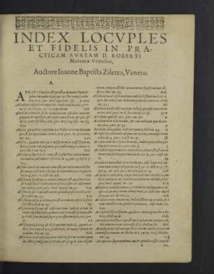 Index locuples et fidelis