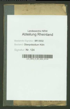 An die Königliche Regierung hier überwiesene Gegenstände