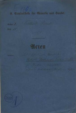 Patent der Asbeck, Osthaus, Eicken und Co. zu Hagen (Westfalen) auf eine Fabrikationsmethode von Stahleisen