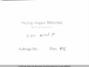 .̤ Habet Itinera Et Chronologiam veteris Testamenti, SS. Patriarcharum, Iudicum, Regum, &c. Vna cum Onomastico Et Symphoniaca Hebraeae, Graecae, Latinae et Germanicae linguae cognatione