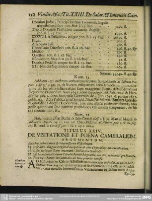 Titulus XXIV. De Visitatione Et Poena Cameralium