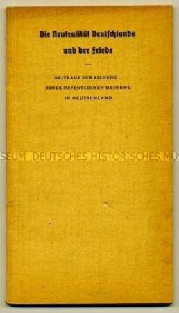 Dokumentation einer wissenschaftlichen Tagung über die Zukunft Deutschlands 1947 in Heidelberg