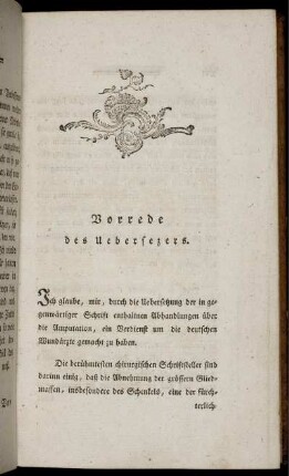 Vorrede des Uebersezers.