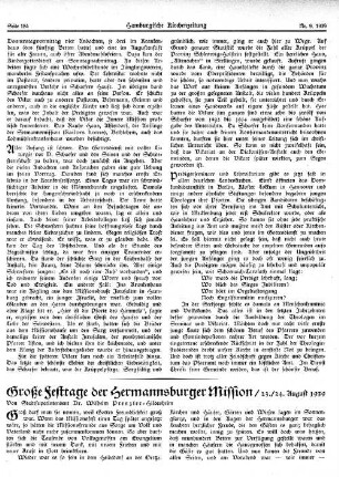 Große Festtage der Hermannsburger Mission : 23./24. August 1939