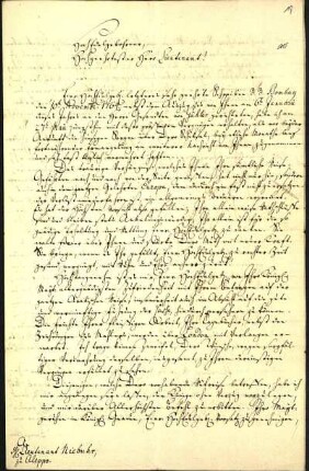 10) Bernstorff an Niebuhr in Aleppo, Kopenhagen, 15. Juni 1765