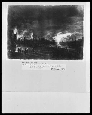 Feuersbrunst bei Nacht