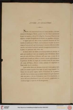 Avis au lecteur / Avviso ai leggitori