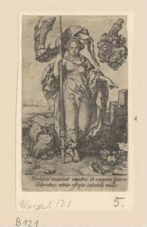 Die Mäßigkeit (Aldegrever, Tugenden und Laster, 1552)