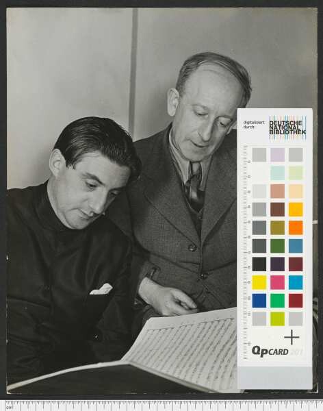 Porträtaufnahme Jaromír Weinberger und John Barbirolli