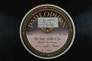 Ah non credevi tu : "Mignon" / (A. Thomas)