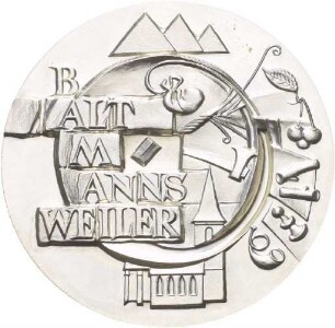 Medaille von Victor Huster "700 Jahre Baltmannsweiler 1299-1999"