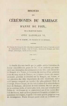 156-185, Discours des Cérémonies du Mariage d'Anne de Foix...