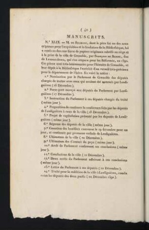 40-42, Manuscrits