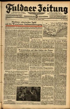 Ausgabe vom Freitag, den 18. August 1944.