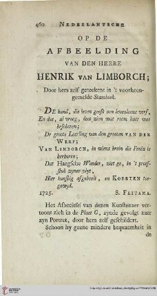 Op de afbeelding van den Heere Henrik Van Limborch