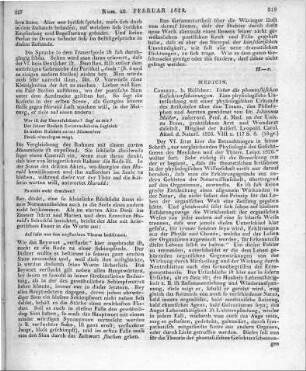 Müller, J.: Über die phantastischen Gesichtserscheinungen. Eine physiologische Untersuchung mit einer physiologischen Urkunde des Aristoteles über den Traum; den Philosophen und Aerzten gewidmet. Koblenz: Hölscher 1826