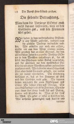 Die siebende Betrachtung.