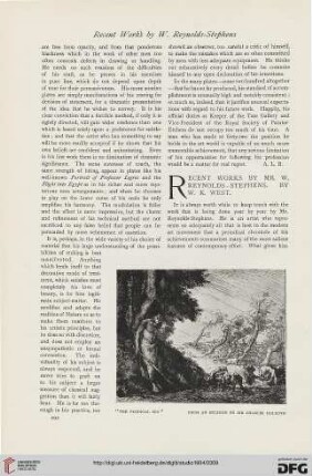 30: Recent works by Mr. Reynolds-Stephens