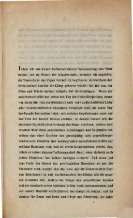 Recht und Rechtswissenschaft : eine Rede im Namen der Universität Greifswald zur Feier des Geburtstages Sr. Majestät des Königs Friedrich Wilhelm IV von Preussen