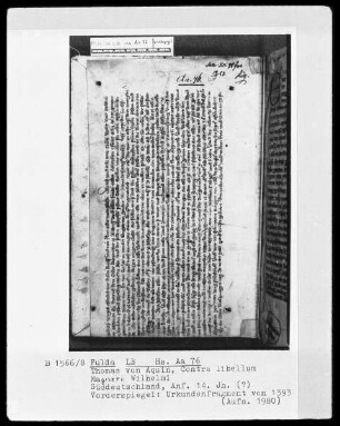 Thomas von Aquin, Contra libellum Magistri Wilhelmi —