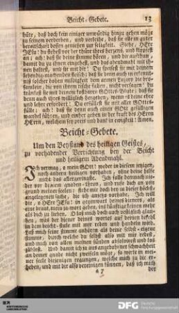 Beicht-Gebete