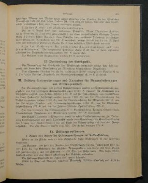 II. Verwendung der Erträgnisse.