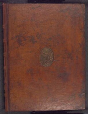 Supralibros der Stadtbibliothek mit Wappen des Kirchenpflegers Georg Friedrich Pömer (1764-1774)