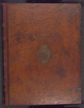 Supralibros der Stadtbibliothek mit Wappen des Kirchenpflegers Georg Friedrich Pömer (1764-1774)