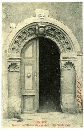 Meißen. Haustor am Kleinmarkt 10