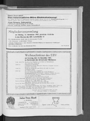 Weihnachtsfeier des EBV