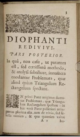 Diophanti Redivivi.