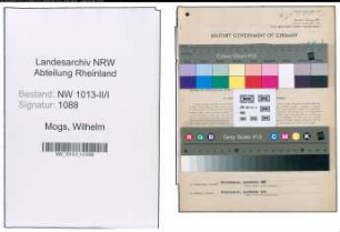Entnazifizierung Wilhelm Mogs , geb. 15.07.1898 (Werkmeister)
