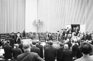 Freiburg: Audimax, Rektoratsübergabe, Einzug des Lehrkörpers