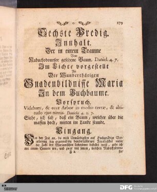 Sechste Predig