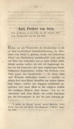 Karl, Freiherr vom Stein