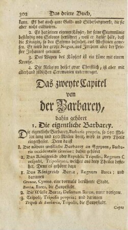 Das zweyte Capitel. von der Barbarey