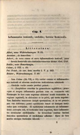 De morbis quibusdam testiculorum
