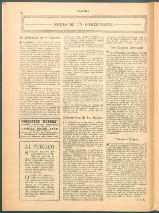 Notas de un comerciante