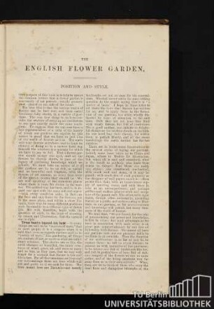[Part I.] The English flower garden.