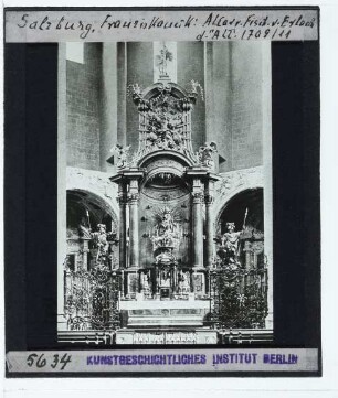 Salzburg, Franziskanerkirche,Fischer v. Erlach, Hochaltar der Franziskanerkirche in Salzburg : Hochaltar v. Fischer v. Erlach