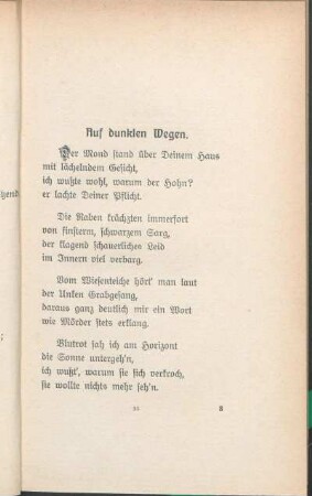 Auf dunklen Wegen.