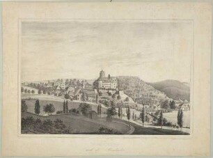 Schloss Voigtsberg (früher Burg Voigtsberg) in Oelsnitz-Voigtsberg im Vogtland, von Südwesten