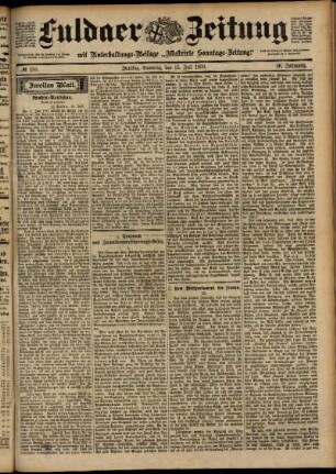 Zweite Ausgabe vom Samstag, den 15. Juli 1899.