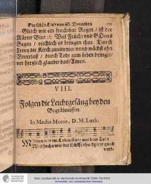 VIII. Folgen die Leichtgefäng bey den Begräbnussen.